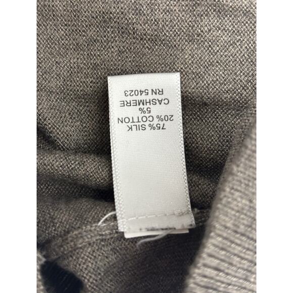 BANANA REPUBLIC Luxury Blend Men's S Silk Cotton Cashmere Tan Pullover Sweater - Picture 3 of 8